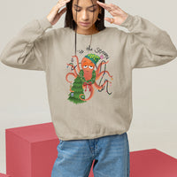 Octopus Tis The Season Christmas Tree Sweatshirt - Wonder Print Shop