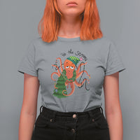 Octopus Tis The Season Christmas Tree T Shirt For Women - Wonder Print Shop