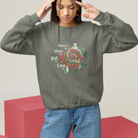 Christmas Sweatshirt Dance Like Frosty Shine Like Rudolph Give Like Santa Love Like Jesus Tie Dye - Wonder Print Shop