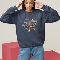 Christmas Sweatshirt Dance Like Frosty Shine Like Rudolph Give Like Santa Love Like Jesus Tie Dye - Wonder Print Shop