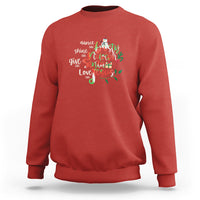 Christmas Sweatshirt Dance Like Frosty Shine Like Rudolph Give Like Santa Love Like Jesus Tie Dye - Wonder Print Shop