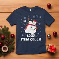 Look Stem Cell Snowman Funny Christmas Science T Shirt - Wonder Print Shop