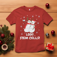 Look Stem Cell Snowman Funny Christmas Science T Shirt - Wonder Print Shop