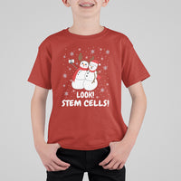 Look Stem Cell Snowman Funny Christmas Science T Shirt For Kid - Wonder Print Shop
