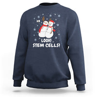 Look Stem Cell Snowman Funny Christmas Science Sweatshirt - Wonder Print Shop