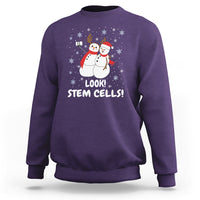 Look Stem Cell Snowman Funny Christmas Science Sweatshirt - Wonder Print Shop