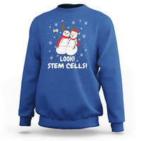 Look Stem Cell Snowman Funny Christmas Science Sweatshirt - Wonder Print Shop