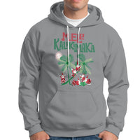 Mele Kalikimaka Santa Climb Palm Tree Hawaiian Christmas Hoodie - Wonder Print Shop