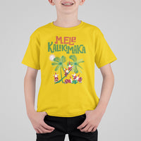 Mele Kalikimaka Santa Climb Palm Tree Hawaiian Christmas T Shirt For Kid - Wonder Print Shop