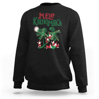 Mele Kalikimaka Santa Climb Palm Tree Hawaiian Christmas Sweatshirt - Wonder Print Shop