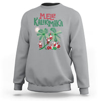 Mele Kalikimaka Santa Climb Palm Tree Hawaiian Christmas Sweatshirt - Wonder Print Shop