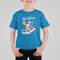 Mele Kalikimaka Surfing Santa Vintage Hawaiian Christmas T Shirt For Kid - Wonder Print Shop