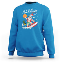 Mele Kalikimaka Surfing Santa Vintage Hawaiian Christmas Sweatshirt - Wonder Print Shop