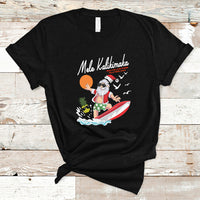 Mele Kalikimaka Surfing Santa Vintage Hawaiian Christmas T Shirt - Wonder Print Shop