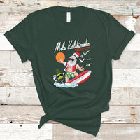 Mele Kalikimaka Surfing Santa Vintage Hawaiian Christmas T Shirt - Wonder Print Shop