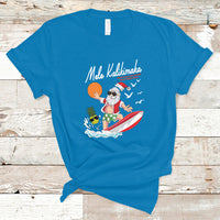 Mele Kalikimaka Surfing Santa Vintage Hawaiian Christmas T Shirt - Wonder Print Shop