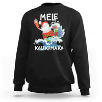 Mele Kalikimaka Surfing Cute Santa Hawaiian Christmas Sweatshirt - Wonder Print Shop
