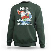 Mele Kalikimaka Surfing Cute Santa Hawaiian Christmas Sweatshirt - Wonder Print Shop