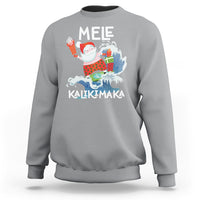 Mele Kalikimaka Surfing Cute Santa Hawaiian Christmas Sweatshirt - Wonder Print Shop