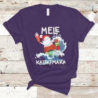 Mele Kalikimaka Surfing Cute Santa Hawaiian Christmas T Shirt - Wonder Print Shop