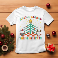 Flossing Around The Dentistree Funny Xmas Dental Hygienist T Shirt - Wonder Print Shop