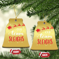 Xmas Santa Reindeer Our Team Sleigh Christmas Ornament - Wonder Print Shop