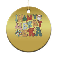 Retro Groovy Xmas Christmas Ornament In My Merry Era Santa Disco Ball - Wonder Print Shop