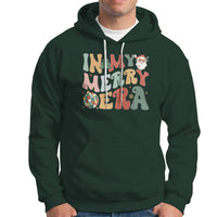 In My Merry Era Retro Groovy Christmas Santa Disco Ball Hoodie - Wonder Print Shop