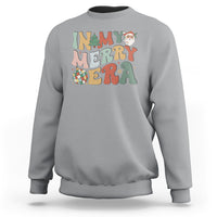 In My Merry Era Retro Groovy Christmas Santa Disco Ball Sweatshirt - Wonder Print Shop