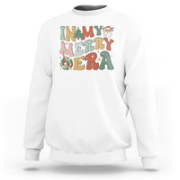 In My Merry Era Retro Groovy Christmas Santa Disco Ball Sweatshirt - Wonder Print Shop