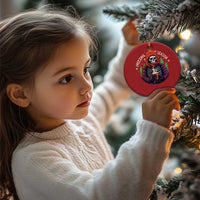 Funny Xmas Christmas Ornament Freezing Season Skeleton Chillin' Hot Cocoa - Wonder Print Shop