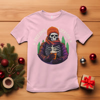 Freezing Season Christmas Skeleton Chillin' Hot Cocoa T Shirt - Wonder Print Shop