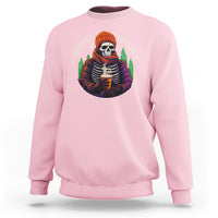 Freezing Season Christmas Skeleton Chillin' Hot Cocoa Sweatshirt - Wonder Print Shop