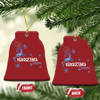 Freezing Season Christmas Reindeer Snowflake Christmas Ornament - Wonder Print Shop