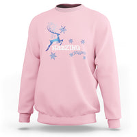 Freezing Season Christmas Reindeer Snowflake Sweatshirt - Wonder Print Shop
