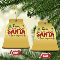 Funny Xmas Christmas Ornament Dear Santa Let's Negotiate - Wonder Print Shop