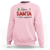 Dear Santa Let's Negotiate Christmas Holidays Sweatshirt - Wonder Print Shop