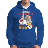 Can't Have Christmas Cheer Without Christmas Beer Santa Drinking Hoodie - Wonder Print Shop