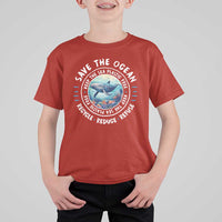 Earth Day Save The Ocean Humpback Whale T Shirt For Kid