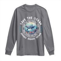 Earth Day Save The Ocean Humpback Whale Long Sleeve Shirt