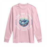 Earth Day Save The Ocean Humpback Whale Long Sleeve Shirt