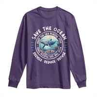 Earth Day Save The Ocean Humpback Whale Long Sleeve Shirt
