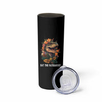 Eat The Patriarchy Feminist Dinosaur Skinny Tumbler