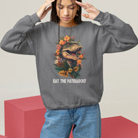 Eat The Patriarchy Feminist Dinosaur Sweatshirt - Wonder Print Shop