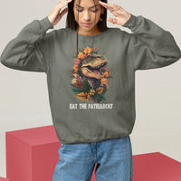 Eat The Patriarchy Feminist Dinosaur Sweatshirt - Wonder Print Shop