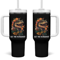 Eat The Patriarchy Feminist Dinosaur Tumbler With Handle