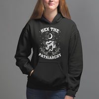 Feminist Witch Hoodie Hex The Patriarchy Celestial Moon Snake - Wonder Print Shop