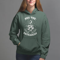 Feminist Witch Hoodie Hex The Patriarchy Celestial Moon Snake - Wonder Print Shop