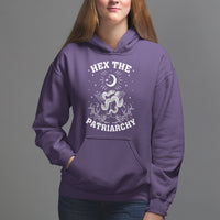 Feminist Witch Hoodie Hex The Patriarchy Celestial Moon Snake - Wonder Print Shop