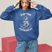 Feminist Witch Sweatshirt Hex The Patriarchy Celestial Moon Snake - Wonder Print Shop